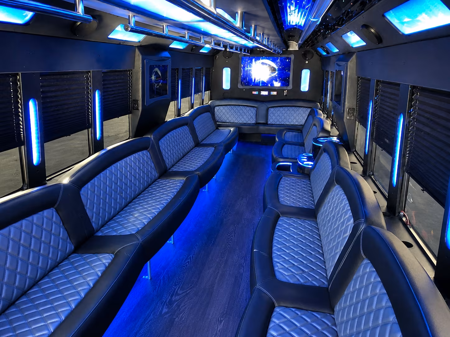 Baton Rouge Bachelor & Bachelorette Transportation onboard seating
