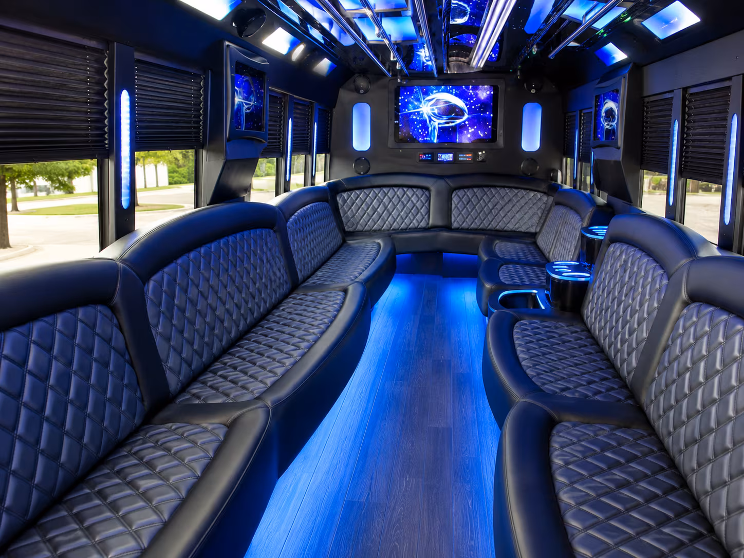 Baton Rouge Birthday, Sweet 16, & Quinceañera Transportation party bus exterior