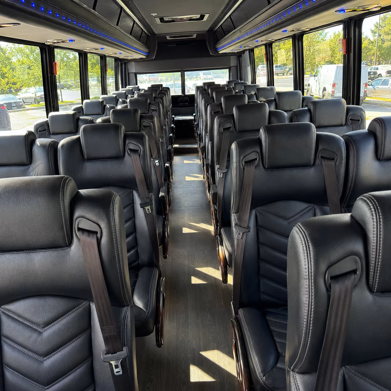 Baton Rouge School Event Transportation party bus exterior