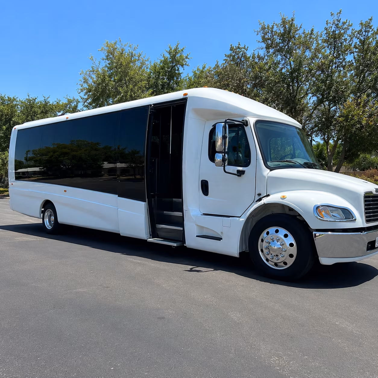 Baton Rouge School Event Transportation party bus exterior