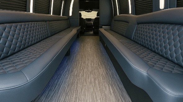 Interior of Charter Bus Company New Orleans's 28 Passenger Party Bus in New Orleans