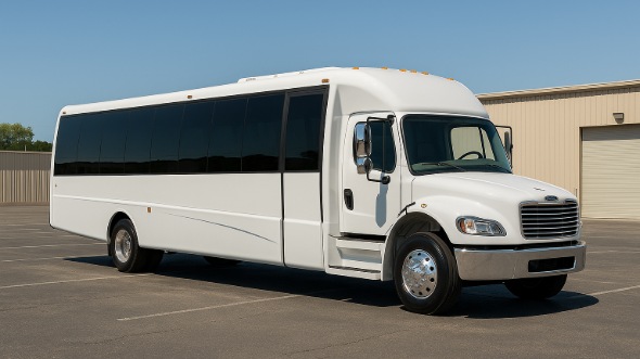 Exterior of Charter Bus Company Shreveport's 30 Passenger Party Bus in Shreveport