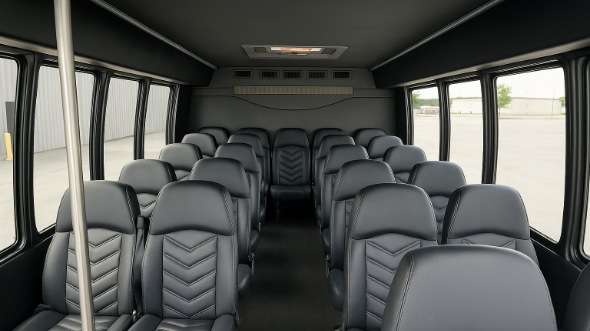 Interior of Charter Bus Company Baton Rouge's 35 Passenger Minibus in Baton Rouge