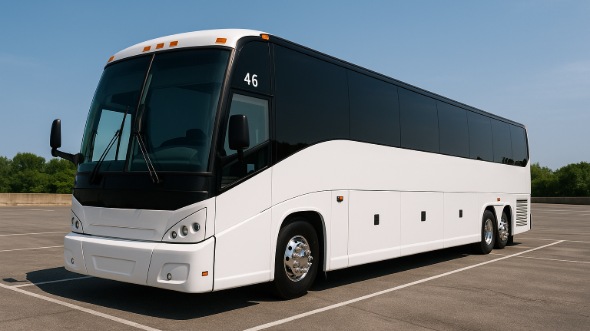 Exterior of Charter Bus Company Baton Rouge's 40 Passenger Charter Bus in Baton Rouge