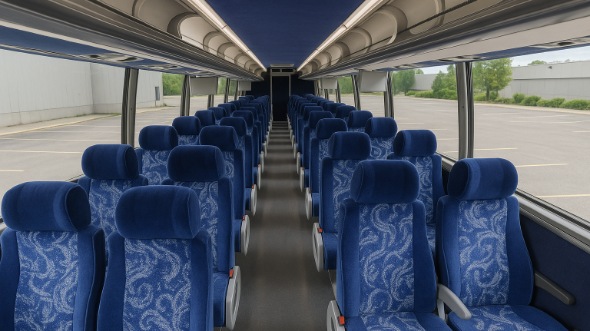 Interior of Charter Bus Company Baton Rouge's 44 Passenger Charter Bus in Baton Rouge