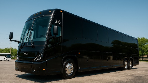 Exterior of Charter Bus Company Baton Rouge's 47 Passenger Charter Bus in Baton Rouge