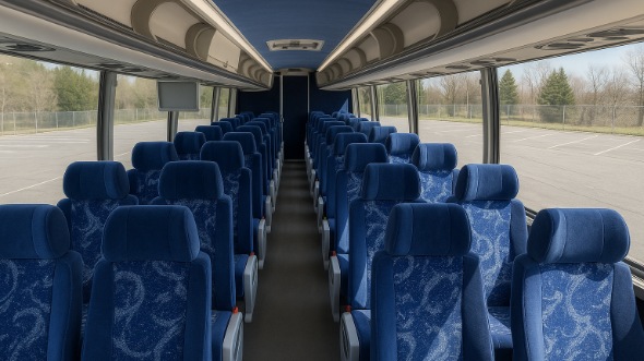 Interior of Charter Bus Company Baton Rouge's 48 Passenger Charter Bus in Baton Rouge