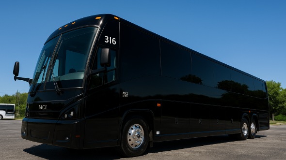 Exterior of Charter Bus Company Pasadena's 50 Passenger Party Bus in Pasadena