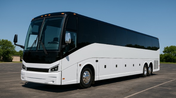 Exterior of Charter Bus Company Baton Rouge's 51 Passenger Charter Bus in Baton Rouge