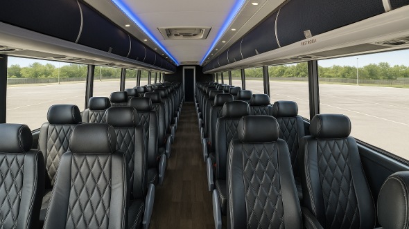 Interior of Charter Bus Company Baton Rouge's ADA Charter Bus in Baton Rouge