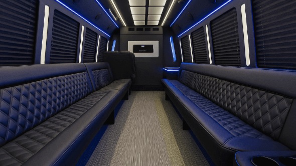 baton rouge 20 passenger party bus interior