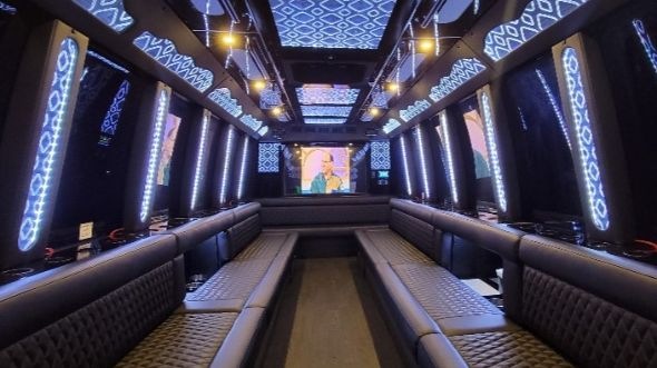 baton rouge 30 passenger party bus inside